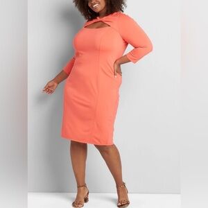 Lane Bryant NWOT 3/4 Sleeve Sheath Dress Size 18